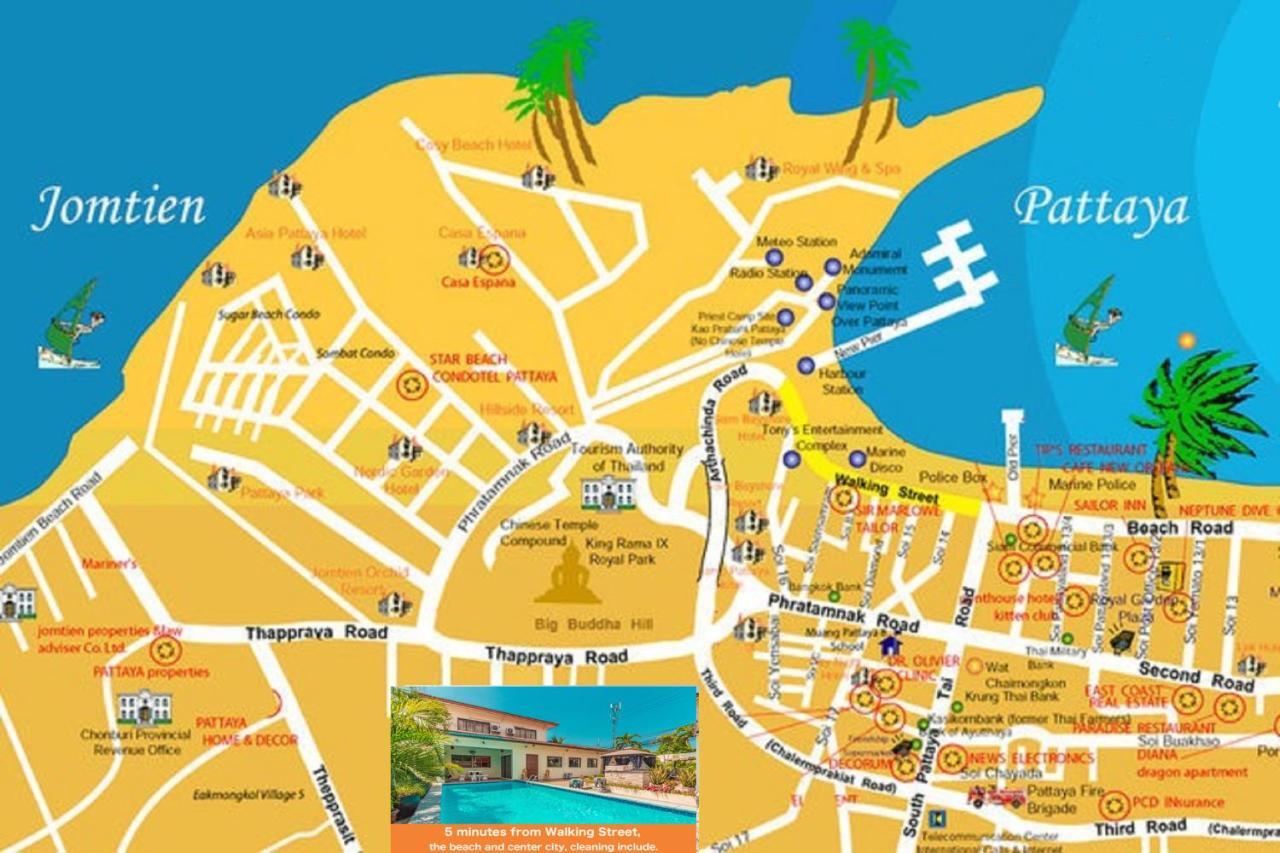 Viewbor Villa - Pattaya Holiday House Walking Street 4 Bedrooms Екстериор снимка